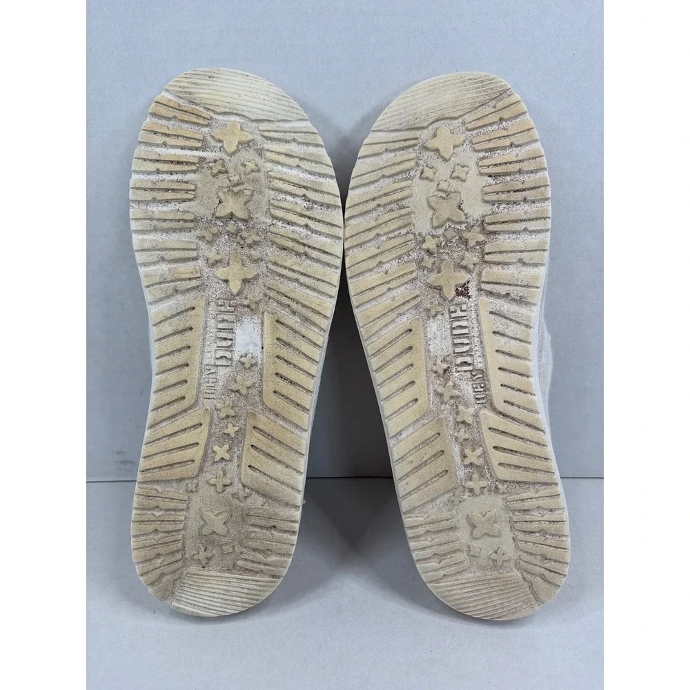 Hey Dude Wendy Sparkling Gold Slip On Loafers Womens 11 Cream Metallic 121419102